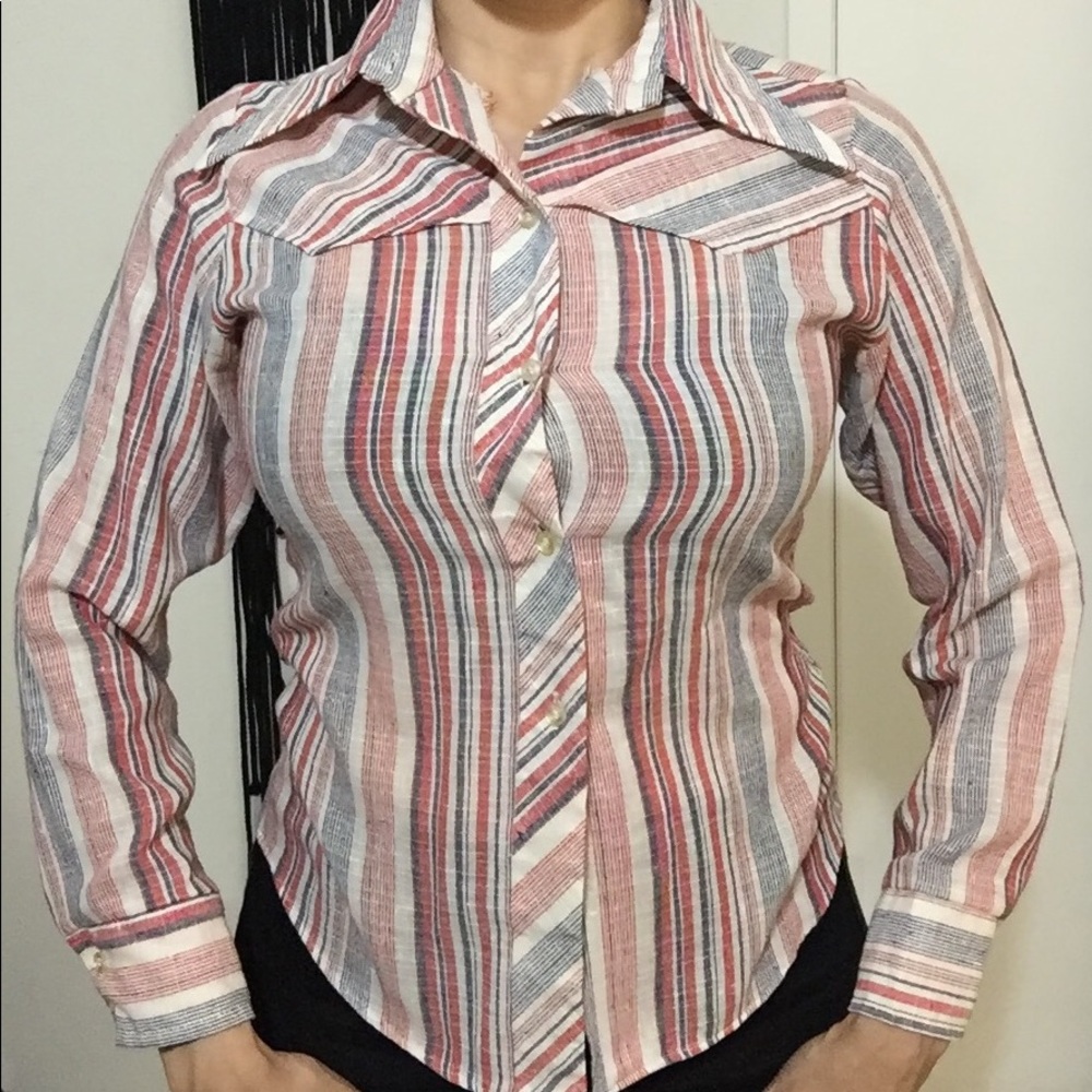 🕺 VINTAGE RETRO RED BLUE WHITE BUTTERFLY COLLAR